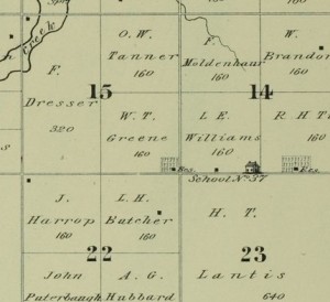 Darlington Township, Sect 15, 14,22, 23. Edwards Plat Map, 1882