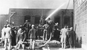 Fire at the KG& E Building , 512 Main, Newton, Ks, February 21, 1953.