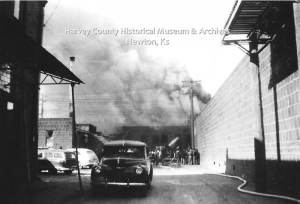 Fire at the KG& E Building , 512 Main, Newton, Ks, February 21, 1953.