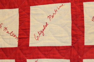 Woman's Relief Corp Signature Quilt detail, n.d.