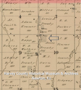 Detail of Section 10, Macon Township, Harvey County, Ks, Edward's Plat Map 1882.