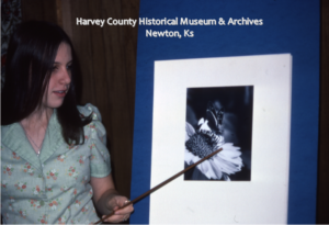 Rhonda Brown giving her project talk. Harvey County Fair 4-H Events, photographed by Dr. C.M. Brown, 1976.