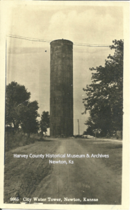 Postcard, New Steel Water Tower, 12th & Walnut, Newton, Ks, 1907